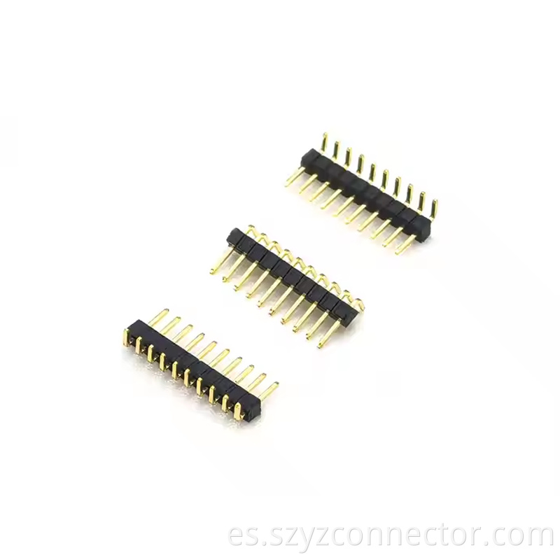 Conector de clavija de paso de 1,0 mm en ángulo recto H1.01,5 mm 12P-150P (4) 1.0mm Pitch Pin Header Right Angle H1.01.5mm 12P-150P (4)
